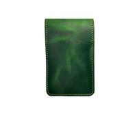 JJNUSA Leather Cover Compatible With Rite in the Rain Spiral Notebooks Distressed Genuine Leather Cover for Memo Notebook Cover 4" x 6", Green