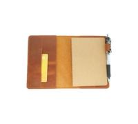 JJNUSA Refillable Writing Diary Leather Planner Cover Compatible With Hobonichi Cousin, Stalogy, Midori, bible A6 4.1" x 5.8" Notebook Pocket Cover, Travel Journal Cover 10.5cm x 14.8 cm (Brown)