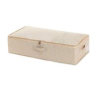 Jjoer Under Bed Storage Box With Lid Fabric Storage Boxes With Lids Canvas Storage Box With Handles Underbed Storage For Towel Duvet Blanket beige,95 * 48 * 17cm