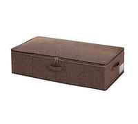 Jjoer Under Bed Storage Box With Lid Fabric Storage Boxes With Lids Canvas Storage Box With Handles Underbed Storage For Towel Duvet Blanket coffee,76 * 38 * 17cm