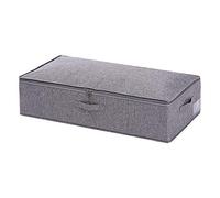 Jjoer Under Bed Storage Box With Lid Fabric Storage Boxes With Lids Canvas Storage Box With Handles Underbed Storage For Towel Duvet Blanket gray,95 * 48 * 17cm