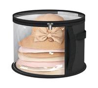 JJoexyfit Clear Hat Storage Bag, Holds up to 7 Caps Cowboy Hat Organizer (Black)