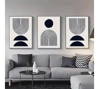JJoias 3 Pieces Canvas Poster, Modern Art, Abstract Line Pattern Canvas Painting, for Bedroom Living Bedroom Office Corridor, Wall Art, Room Decoration-50x70cmx3 (Unframed)