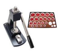 JJoias Manual Watch Capping Machine,Watch Bottom Capping Machine, Height-Adjustable Capping Repair Tool, Watch Back Case Closer, Watch Back Stamping Tool,Black Set