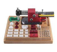 JJoias Multifunctional Watch Case Opener, Back Cover Removal Tool Set, Metal Watch Strap Connection Pin Remover, Manual Watch Repair Tool Set with Acrylic Cover,Red