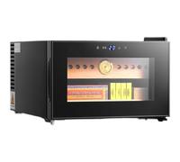 JJoias Small Cigar Humidor, 150 Count Electronic Humidor, Electronic Humidor with Cooling Temperature Control, Cedar Wood Shelf, LED Lights, Silent Operation