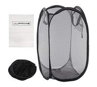 JJOnlineStore Foldable Pop Up Mesh Washing Bag Kids Laundry Basket Mesh Bags Fabric Bin Hamper Toy Tidy Storage Organiser Organizer, Black, 29x29x47.5cm