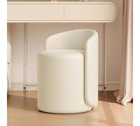 JJPSQHRV Swivel Vanity Chair Rotating Ottoman Stool Pouf Footstool Round Armchair Upholstered Lounge Sofa Cuddle Seat Makeup Chair Foot Rest for Living Room Bedroom Hallway Accent(Beige)