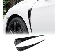 JJQFLB 2 Pcs Car Fender Side Vents For Audi A6 Avant C7 C8, Car Side Vent Decorative, Air Intake Grille Protective Cover,A-Black