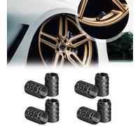 JJQFLB 8PCS Tyre Valve Caps For Mercedes Benz B-Class B180 B180d B200 B200d AMG, Dust Caps for Car Tyres, Car Tyre Caps, Dust Caps for Car Tyres, Car Tire Valve Stem Caps,A-Black