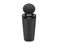 JJQFLB Car Trash Bin, Compatible with Audi B8 B9 C7 C8 Q3 F3 8U, Clamshell Garbage Box Central Control Armrest Mini Storage Bucket Waterproof Accessory,2-Black