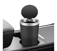 JJQFLB Car Trash Bin, Compatible with CHANGAN UNI-Z CS75 CS15 E-Pro UNI-T, Clamshell Garbage Box Central Control Armrest Mini Storage Bucket Waterproof Accessory,1-Silver