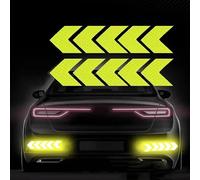 JJQFLB Compatible with Audi A3 Cabrio (8V), 10 Pcs/Set Warning Safety Stickers Reflective Arrow Sign Tape DIY Reflector Decal,3-Green