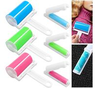 JJQHYC 6 pcs Lint Rollers Washable Reusable Sticky Lint Roller for Removing Fluff Cat Hair Dog Hair from Clothes