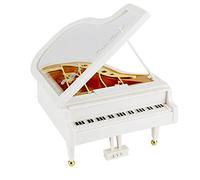 JJQHYC Music Box White Grand Piano Music Box Decoration Classy Clockwork Music Box Gift for Christmas, Birthday