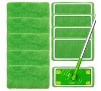 JJQHYC Pack of 10 Microfibre Mop Pads Replacement Mop Pad Reusable Dry Wet Wipes, Flat Mop Wipers, Floor Cleaning Mop Refill Pads, 25.4 x 11.5 cm