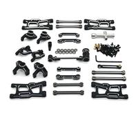 JJRC/Laylaro Genuine 6061 Aviation Aluminum Modification Kit for 12 Models, including C8803/144001/AM-X12, 1:14-1:12 Universal Swingarm Fully Reinforced Set for Professional RC Competition(Black)