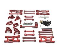 JJRC/Laylaro Genuine 6061 Aviation Aluminum Modification Kit for 12 Models, including C8803/144001/AM-X12, 1:14-1:12 Universal Swingarm Fully Reinforced Set for Professional RC Competition(Red)