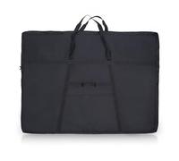 JJRING Dacron Light Weight Art Portfolio Bag, 22'' x 28.5'' for 20'' x 26'' Artworks, Black Carrying Storage Case for Poster, Sketching, and Drawing