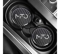 JJRY 2PCS Car Cup Holder Coasters for Alfa Romeo MIto Car Cup Holder Insert Mat Anti Slip Cup Coaster Interior Accessories,2pcs Black MITO