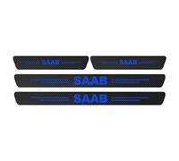 JJRY 4PCS Car Door Sill Protector Stickers for SAAB SCANIA 9-3 93 9-5 9 3 9000 9 5 Front Rear Sill Guard Anti Scratch Stickers Inner Accessories,Blue style