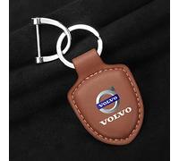 JJRY Car Keychain Genuine for Volvo XC60 XC90 S90 S60 V90 V60 Keyring Car Key Chain Holder Car Accessories,Brown style