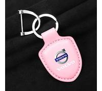 JJRY Car Keychain Genuine for Volvo XC60 XC90 S90 S60 V90 V60 Keyring Car Key Chain Holder Car Accessories,Pink style
