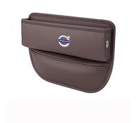 JJRY Car Seat Gap Filler Organiser for Volvo xc60/xc90/s60/s90/xc40 Leather Car Seat Storage Box Mobile Phone Key Coin Card Wallet Glasses Accessories,Brown A