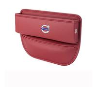 JJRY Car Seat Gap Filler Organiser for Volvo xc60/xc90/s60/s90/xc40 Leather Car Seat Storage Box Mobile Phone Key Coin Card Wallet Glasses Accessories,Red A