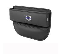 JJRY Car Seat Gap Filler Organiser for Volvo xc60/xc90/s60/s90/xc40 Leather Car Seat Storage Box Mobile Phone Key Coin Card Wallet Glasses Accessories,Black A
