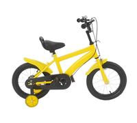 JJsdwin Children's Bicycle, 14'' Kids Bike with Training Wheel and Fenders, Learning Bicycles for 3-6 Years Old Girls/Boys, Armrest Height 66-73cm, Yellow