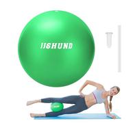 jjshund 25cm Pilates Ball, 9,8 Inch Small Exercise Mini Yoga Gym Ball for Home Gym Pilates, Yoga, Balance, Core Training, Stability, Stretching with Inflation Straw