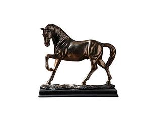JJSPP Nordic War Horse Statue Resin Horse Sculpture Office Desktop Decor Home Decoration Accessories Animal Statue Morden Craft