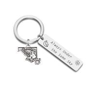 JJTZX Always Under the Same Sky US State Keychain Long Distance Map Keychain Graduation Gift between Best Friends, Maryland, Medium