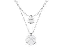 JJTZX Dainty Layered Pinky Promise United States Map Necklace Set Sweet Relationship Gits for Best Friend, Metal, No Gemstone