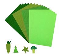 JJUNW 16 Pack Felt for Crafts, 11.8" x 7.87" Craft Felt 1 mm Thick Felt Fabric Sheets Liner Felt for Handmade DIY Embroidery Fabric Craft Kits (Green)