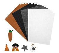JJUNW 16 Pack Polyester Felt Sheets, 11.8" x 7.87", Craft Felt for Handmade DIY Embroidery, Craft Kits (Black+White+Gray)