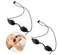 JJUNW 2 Pcs Solarium Glasses, Tanning Goggles Sunbed Eye Protection Laser Safety Glasses, Black Sunbed Goggle Uv Infrared Eye Goggles Led Eye Mask for Beauty Clinic Patient(2 PCS)