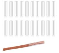 JJUNW 20Pcs lear Heat Shrink Shoelace, 0.2 Inch Heat Shrink Shoelaces Ends Repair Kit, Clear Plastic Shoelace Tips for Shoe Strings