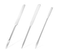 JJUNW 3 pcs Makeup Spatula Foundation Spatula, Stainless Steel Facial Beauty Spatula, Tiny Makeup Palette Mixer Face Cream Applicator Cosmetic Mixing Tool for Even Application Foundation Double Edged