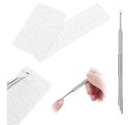 JJUNW Pre-treatment Cuticle Pusher, Metal Cuticle Pusher, Russian Prep Nail Pushers, Dual Ended Cuticle Remover with 100/180 Grit Sandpaper Sheets, Nail Care for Manicure Pedicure Nail Art