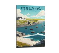 JJUPUV Aran Islands VIreland Vintage Travel Posters Wall Art Scroll Canvas Painting Picture Living Room Decor Home 24x36inch(60x90cm)