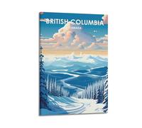 JJUPUV British Columbia Canada Vintage Travel Posters Decorative Painting Canvas Wall Art Living Rooms Bedroom Painting 24x36inch(60x90cm)