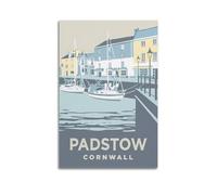 JJUPUV Padstow Cornwall Vintage Travel Posters Canvas Painting Wall Art Decorative Picture Prints Modern Decor 08x12inch(20x30cm)