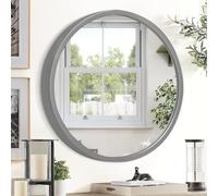 JJUUYOU Circular Wall Mirror Round Mirror Decorativ for Bathroom Circle Mirrors Small Coffee Decor Metal Framed Make up Viintage Mirrors for Farmhouse Living Room Bedroom Dorm 20 Inch