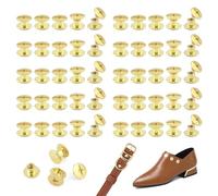 JJWNMLL 100 Sets Chicago Screw Posts M5*4mm, Rivet Binding Screws Gold