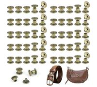JJWNMLL 100 Sets Chicago Screw Posts,M5*5mm Rivet Binding Screws Bronze