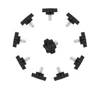 JJWNMLL 10pcs Clamping Screw Knob M6*10mm Star Handle Knob Grip Thumb Screw Head Knobs Nut Screws Tightening Thread for Machine Tools, Mechanical Equipment, Electronic Equipment Head diameter 25mm