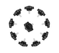 JJWNMLL 10PCS Clamping Screw Knob Star Screw M6 * 12mm thumb screws Bolts Thread Replacement Star Hand Knob Tightening Screw, Black Grip