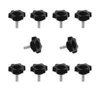 JJWNMLL 10PCS Clamping Screw Knob Star Screw M8 * 20mm thumb screws Bolts Thread Replacement Star Hand Knob Tightening Screw, Black Grip